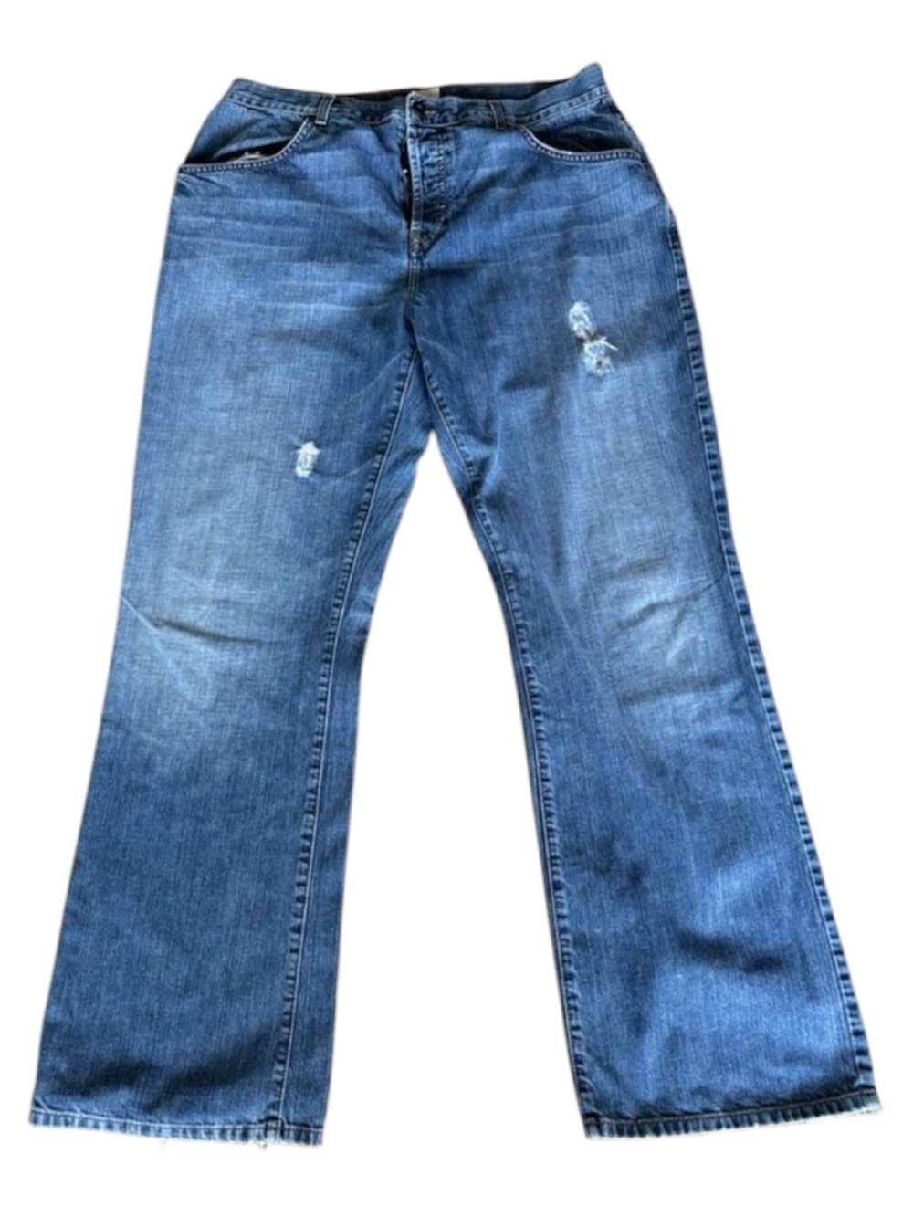 Vintage Nike BRS Denim Baggy Skater Jeans Distressed Medium Wash Sz 36